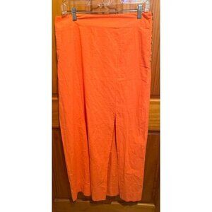 Vintage‎ Free People Button-Accent Cotton Maxi Skirt With Side Slit M